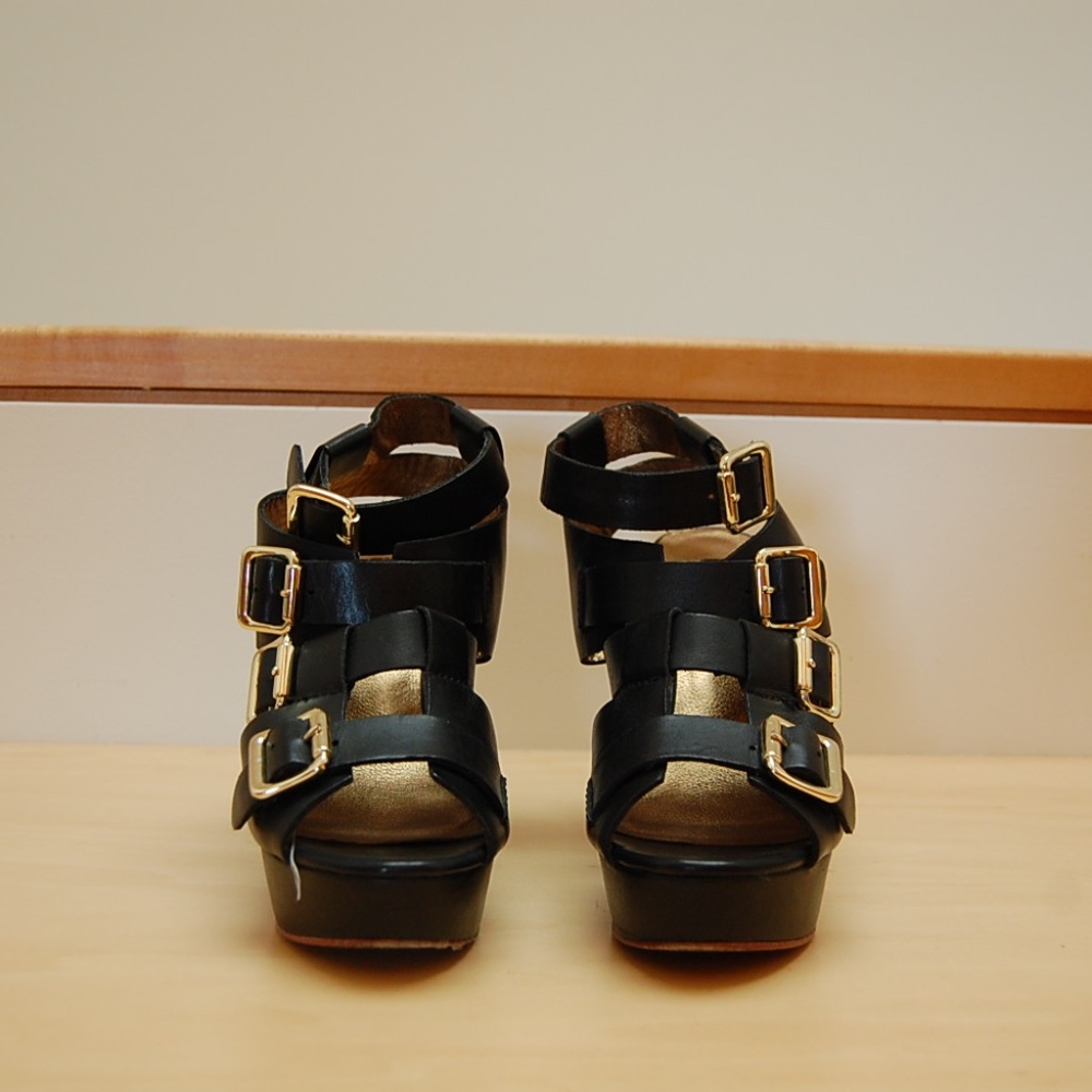 Cynthia Vincent Platform Buckle Heels